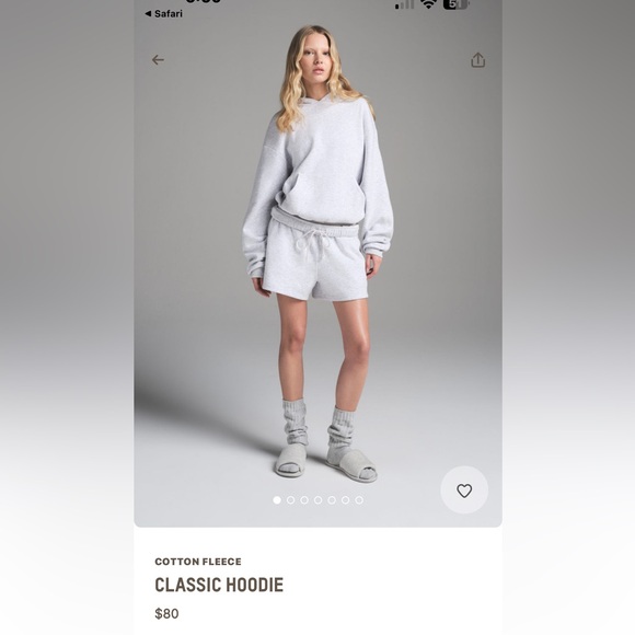 SKIMS cotton fleece classic hoodie - Picture 2 of 6